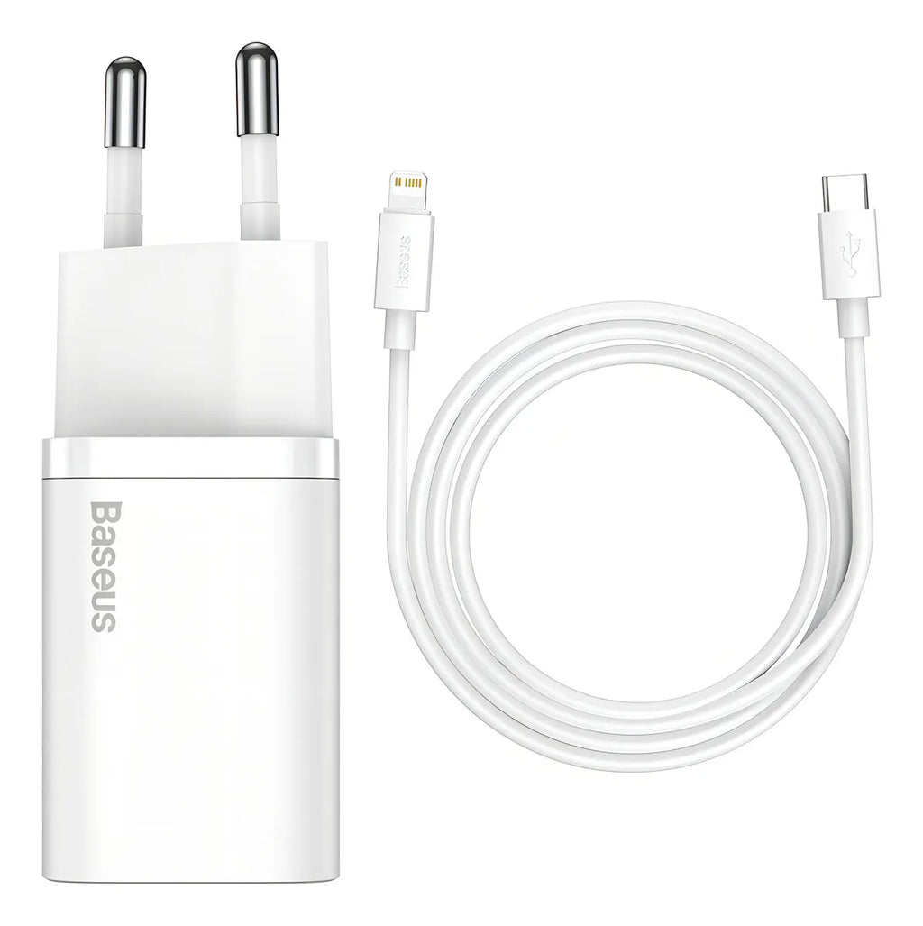 Carregador Tipo C 20W com cabo Tipo C para Lightning Baseus