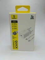 Carregador Tipo C 20W com cabo Tipo C para Lightning Baseus